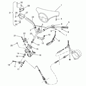 STEERING ASSEMBLY SL 650 B954058 (4930483048A013)