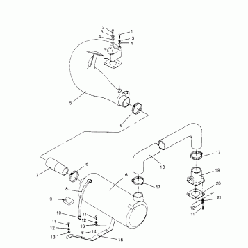 EXHAUST SYSTEM  SL 650 B954058 (4930483048B004)