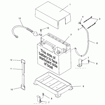 BATTERY BOX SL 650 B954058 (4930483048B005)