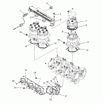 CYLINDER & MANIFOLD SL 650 B954058 (4930483048B013)