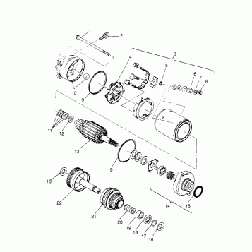 STARTING MOTOR ASSEMBLY SL 650 B954058 (4930483048C005)