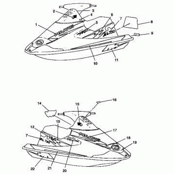 DECALS SL 750 B954070 (4930523052A007)