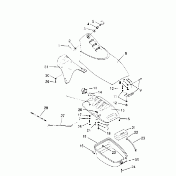 FRONT STORAGE COMPARTMENT  SL 750 B954070 (4930523052A008)