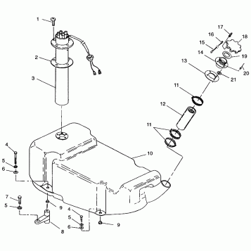 FUEL TANK SL 750 B954070 (4930523052A009)