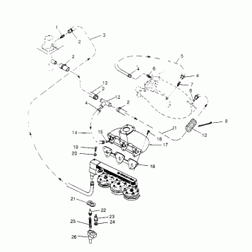 COOLING SYSTEM  SL 750 B954070 (4930523052B008)