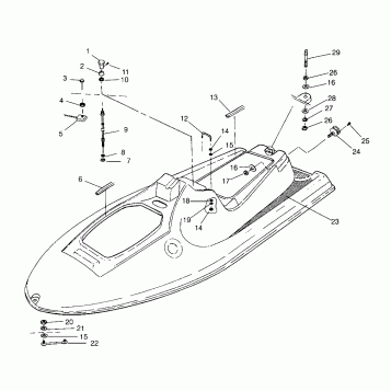 HULL and BODY ASSEMBLY SLT 750 B954170 (4930563056A006)