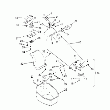 FRONT STORAGE COMPARTMENT  SLT 750 B954170 (4930563056A008)