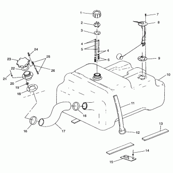 FUEL TANK w/SEPARATE FUEL SENDER   and PICK-UP  SLT 750 B954170 (4930563056A009)