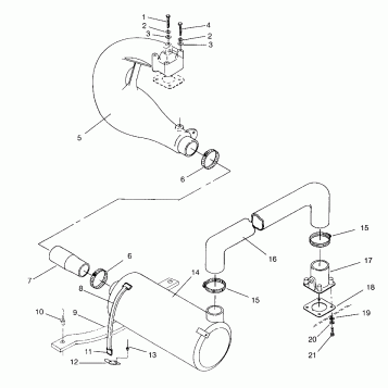 EXHAUST SYSTEM SLT 750 B954170 (4930563056B005)