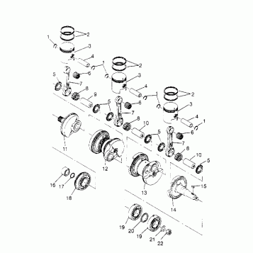 CRANKSHAFT & PISTON  SLT 750 B954170 (4930563056C002)