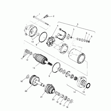 STARTING MOTOR ASSEMBLY  SLT 750 B954170 (4930563056C007)