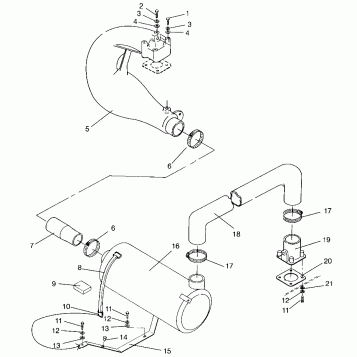 EXHAUST SYSTEM SL 650 STD B954358 (4932923292B004)