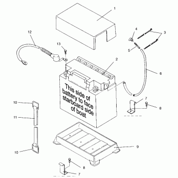 BATTERY BOX SL 650 STD B954358 (4932923292B005)