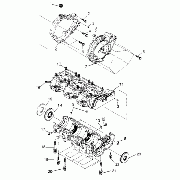 CRANKCASE SL 650 STD B954358 (4932923292B012)