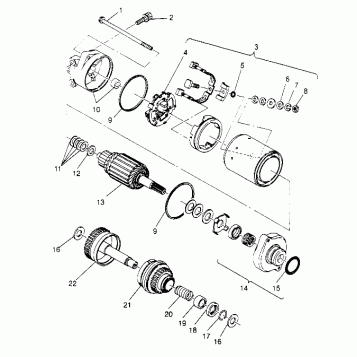 STARTING MOTOR SL 650 STD B954358 (4932923292C005)