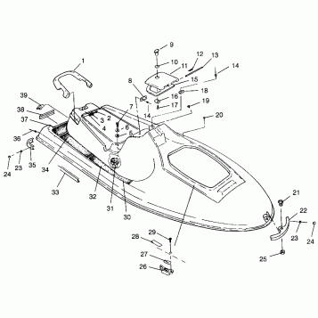 HULL and BODY SLT 700 B964166 and Intl. SLT 700 I964166 (4933923392A005)