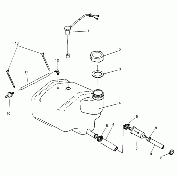 OIL TANK SLT 700 B964166 and Intl. SLT 700 I964166 (4933923392A014)