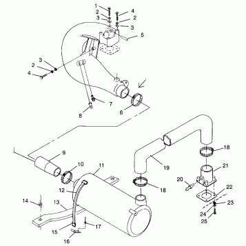 EXHAUST SYSTEM SLT 700 B964166 and Intl. SLT 700 I964166 (4933923392B004)