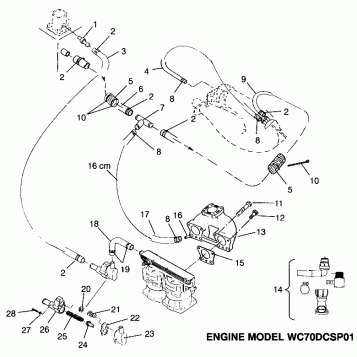 COOLING SYSTEM - ENGINE MODEL WC70DCSP01 SLT 700 B964166 and  Intl. SLT 700 (4933923392B007)