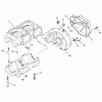 CRANKCASE SLT 700 B964166 and Intl. SLT 700 I964166 (4933923392B013)