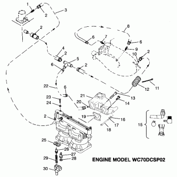 COOLING SYSTEM - ENGINE MODEL WC70DCSP02 SLT 700 B964166 and  Intl. SLT 700 (4933923392B07A)