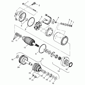 STARTING MOTOR SLT 700 B964166 and  Intl. SLT 700 I964166 (4933923392C006)