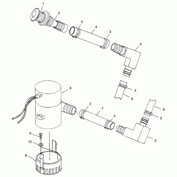 BILGE PUMP SLT 700 B964166 and  Intl. SLT 700 I964166 (4933923392C008)