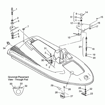 HULL and BODY SLX 780 B954287 (4933953395A006)