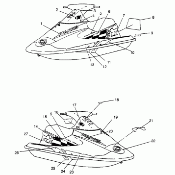 DECALS  SLX 780 B954287 (4933953395A007)