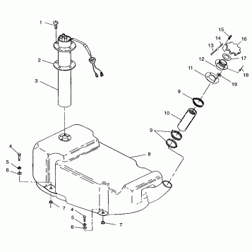 FUEL TANK SL 650 STD B954358 (4932923292A009)
