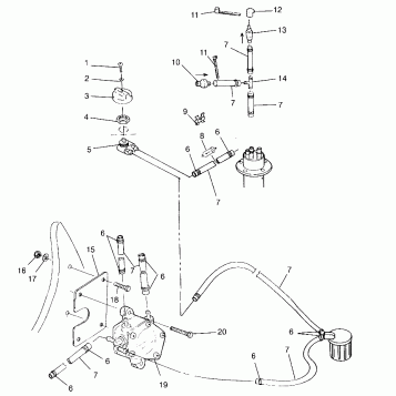 FUEL SYSTEM SLX 780 B954287 (4933953395A010)