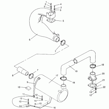 EXHAUST SYSTEM SLX 780 B954287 (4933953395B005)