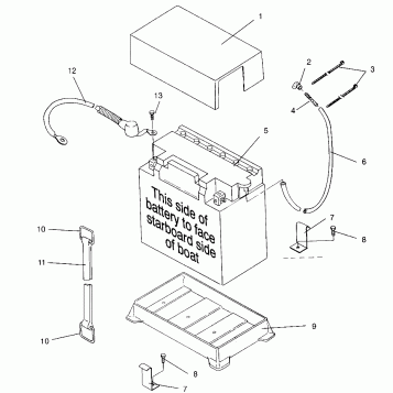 BATTERY BOX SLX 780 B954287 (4933953395B006)