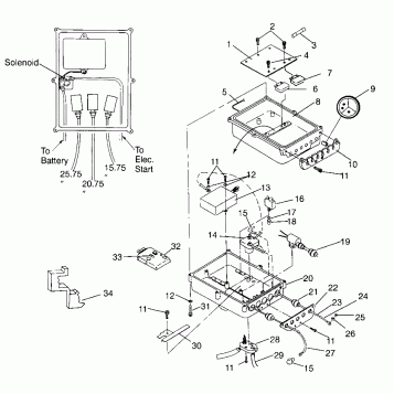 ELECTRICAL BOX SLX 780 B954287 (4933953395B011)