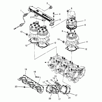 CYLINDER & MANIFOLD  SLX 780 B954287 (4933953395B014)