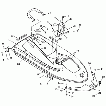 HULL and BODY SL 780 B964087 and Intl. SL 780 I964087 (4935523552A005)