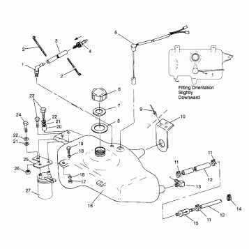 OIL TANK SL 780 B964087 and  Intl. SL 780 I964087 (4935523552A012)