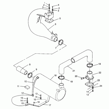 EXHAUST SYSTEM SL 780 B964087 and Intl. SL 780 I964087 (4935523552B005)