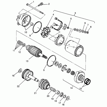 STARTING MOTOR SL 780 B964087 and Intl. SL 780 I964087 (4935523552C007)