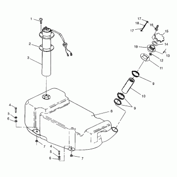 FUEL TANK SL 900 B964291 and  Intl. SL 900 I964291 (4935583558A009)