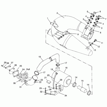 EXHAUST SYSTEM SL 900 B964291 and  Intl. SL 900 I964291 (4935583558B005)