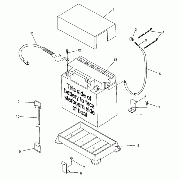 BATTERY BOX SL 900 B964291 and  Intl. SL 900 I964291 (4935583558B006)
