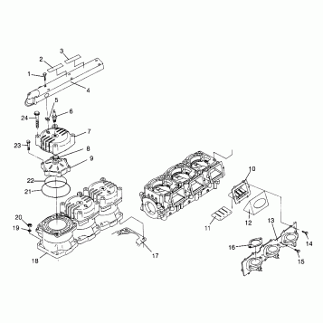 CYLINDER & MANIFOLD SL 900 B964291 and  Intl. SL 900 I964291 (4935583558C002)