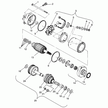 STARTING MOTOR SL 900 B964291 and  Intl. SL 900 I964291 (4935583558C008)