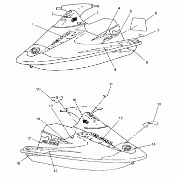 DECALS SL 700 B964066 and  Intl. SL 700 I964066 (4935633563A007)