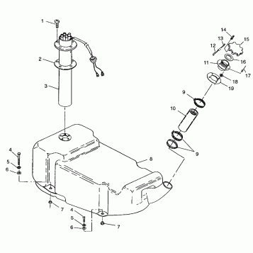 FUEL TANK SL 700 B964066 and  Intl. SL 700 I964066 (4935633563A009)