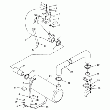 EXHAUST SYSTEM SL 700 B964066 and  Intl. SL 700 I964066 (4935633563B005)