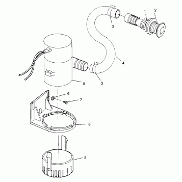 BILGE PUMP SL 700 B964066 and  Intl. SL 700 I964066 (4935633563B013)