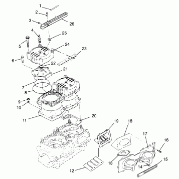 CYLINDER & MANIFOLD SL 700 B964066 and Intl. SL 700 I964066 (4935633563C003)