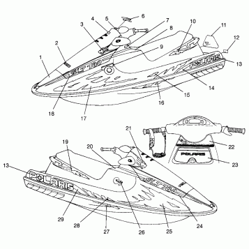 DECALS SLT 780 B964588 and  Intl. SLT 780 I964588 (4935683568A007)